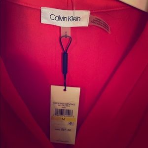 coral orange pink dressy top